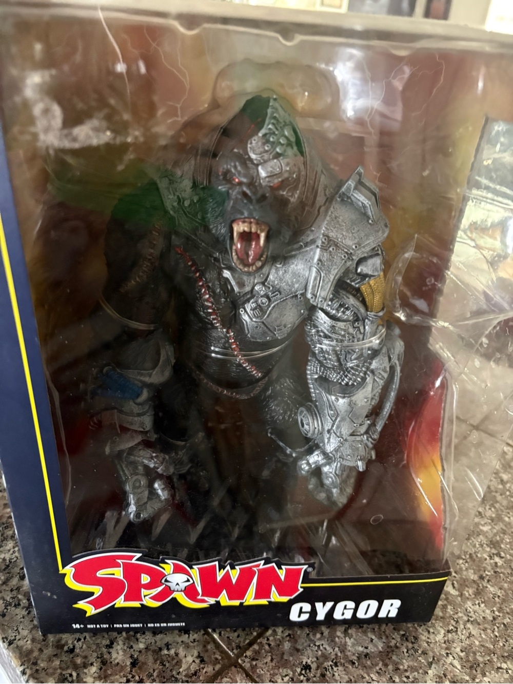 Cygor Action Figure spawn in box